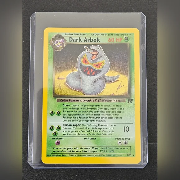 Other | Dark Arbok Team Rocket Holo Pokmon Card | Poshmark